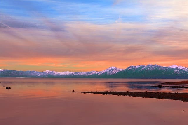 Sunset Lake Tahoe Olympic Valley CA