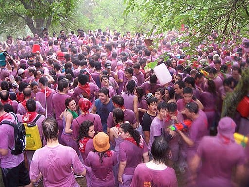 Wine Battle Rioja Spain