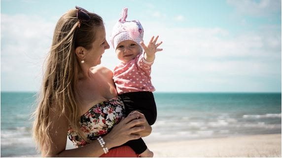 Baby at Barcelona Beach