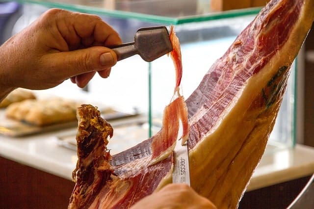 Jamon served in Spain