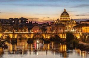 Tiber River Sunset Rome