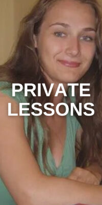 Girl studying Italian in a private lesson